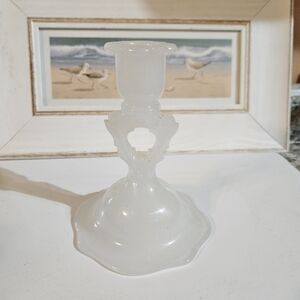 Elegant Opaque Glass Candle Holder